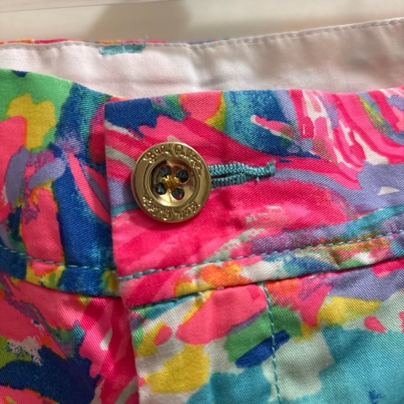 Lilly Pulitzer The Callahan Shorts Sz 8 5" Inseam Palm Beach Coral Abstract - Picture 4 of 5